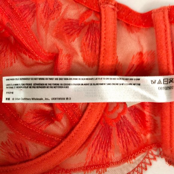 NWT Free People Daniella Red Floral Underwire Bra - Picture 12 of 14